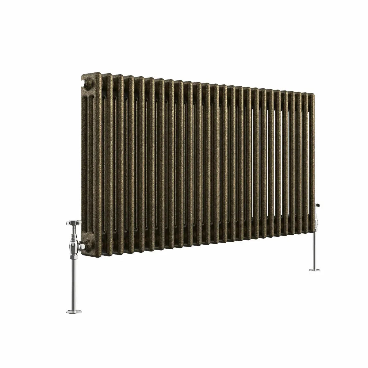 Ferentino - Traditional horizontal column radiator blackened gold