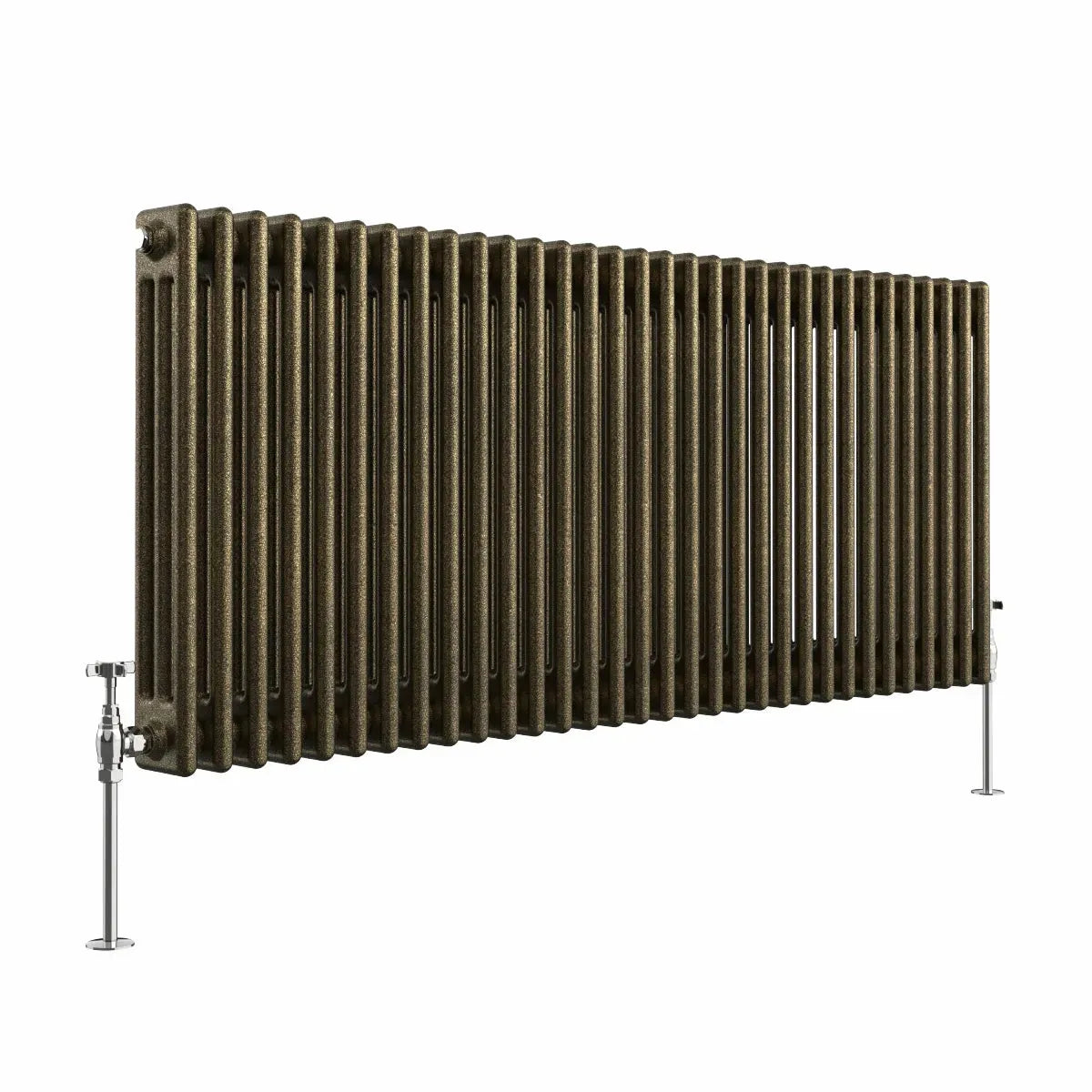 Ferentino - Traditional horizontal column radiator blackened gold