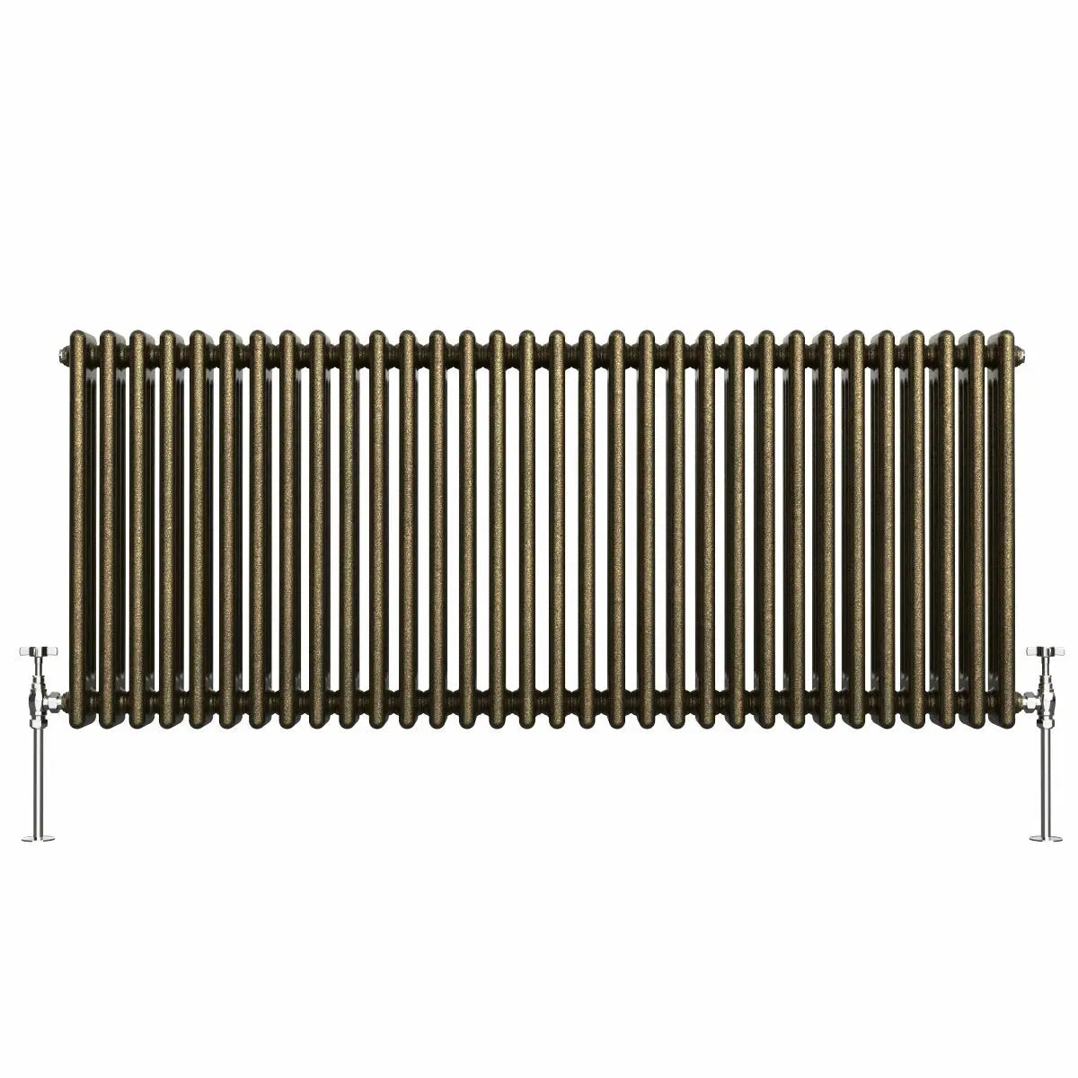 Ferentino - Traditional horizontal column radiator blackened gold