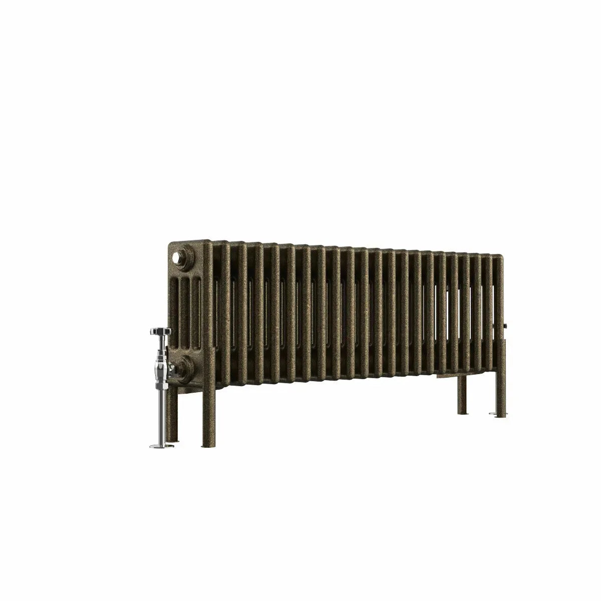 Ferentino - Traditional horizontal column radiator blackened gold