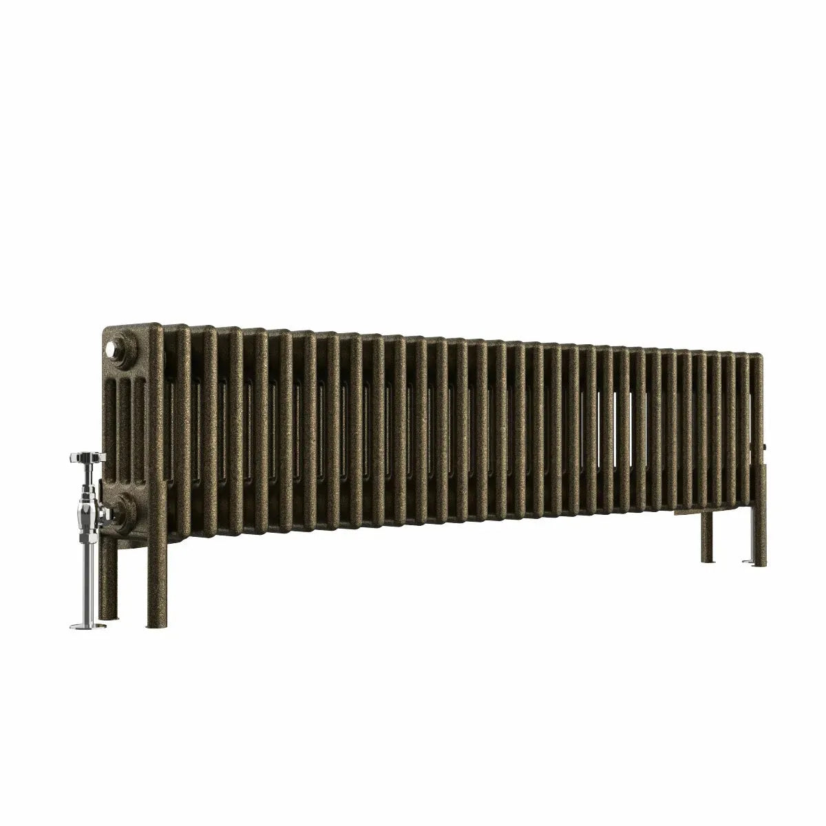 Ferentino - Traditional horizontal column radiator blackened gold