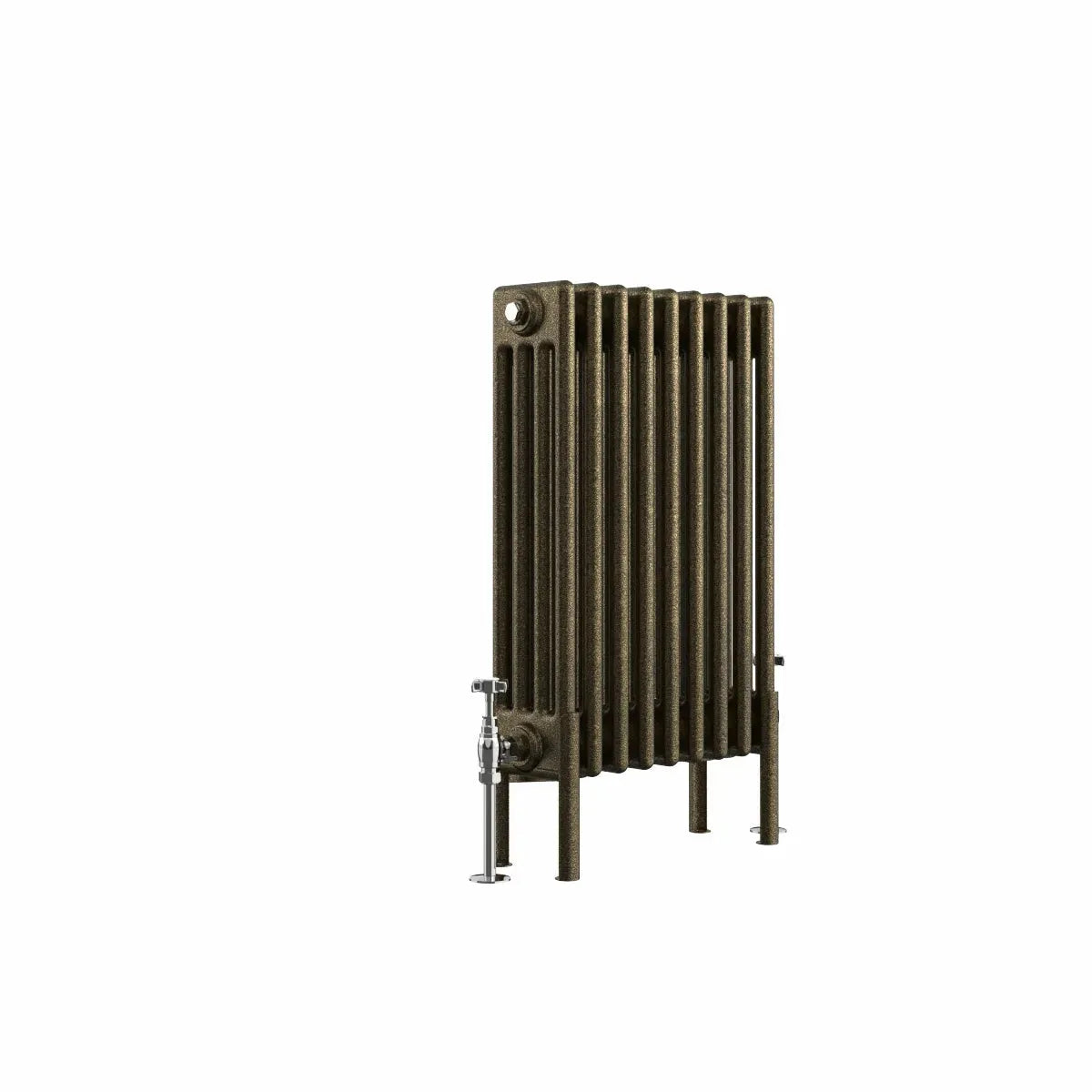 Ferentino - Traditional horizontal column radiator blackened gold