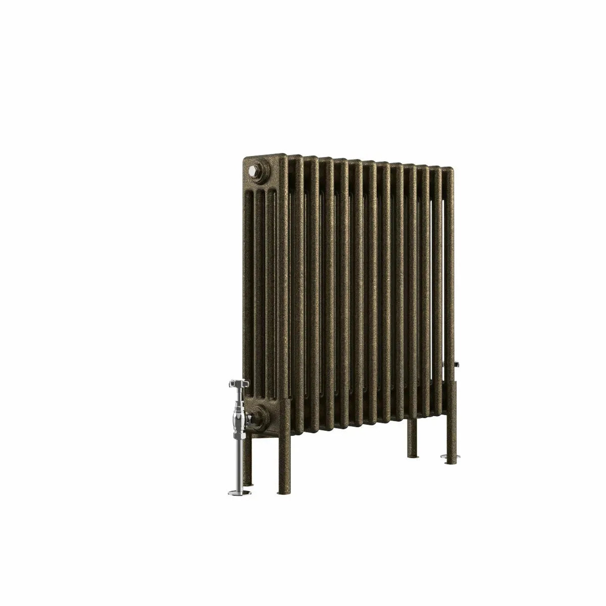 Ferentino - Traditional horizontal column radiator blackened gold