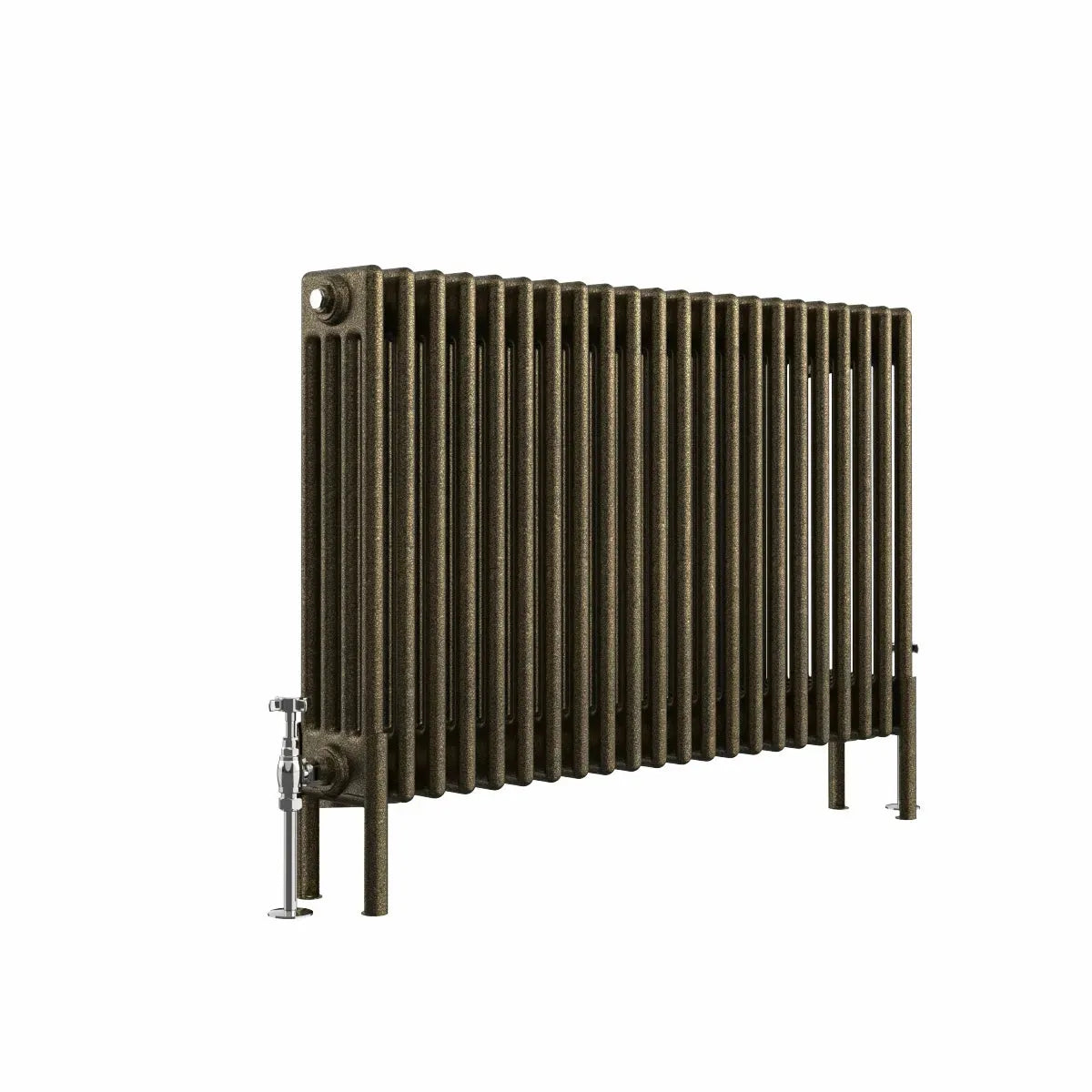 Ferentino - Traditional horizontal column radiator blackened gold