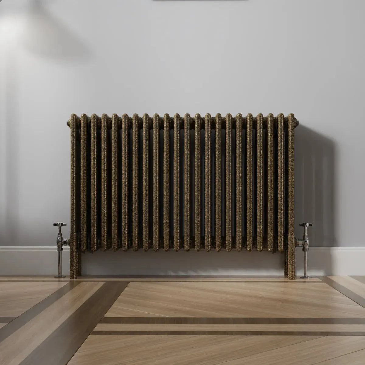 Ferentino - Traditional horizontal column radiator blackened gold