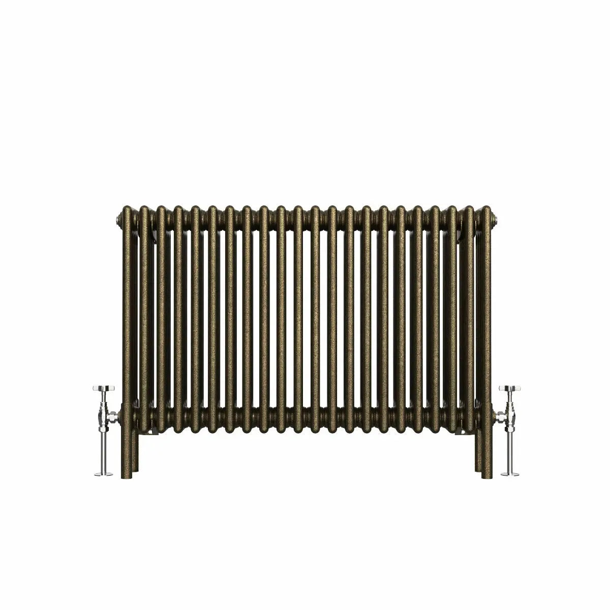 Ferentino - Traditional horizontal column radiator blackened gold