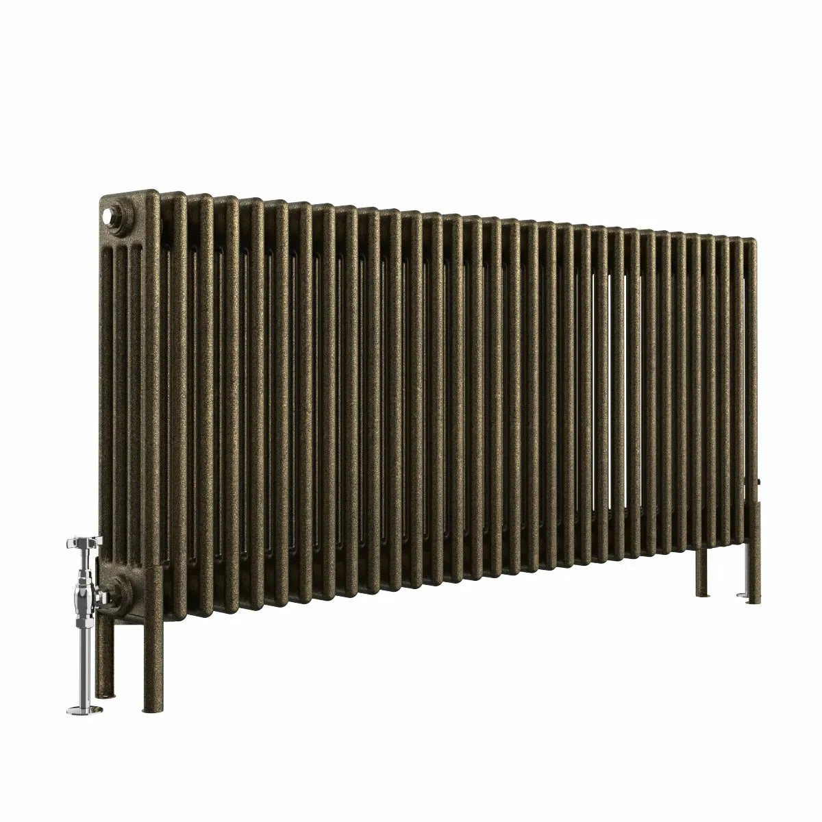 Ferentino - Traditional horizontal column radiator blackened gold