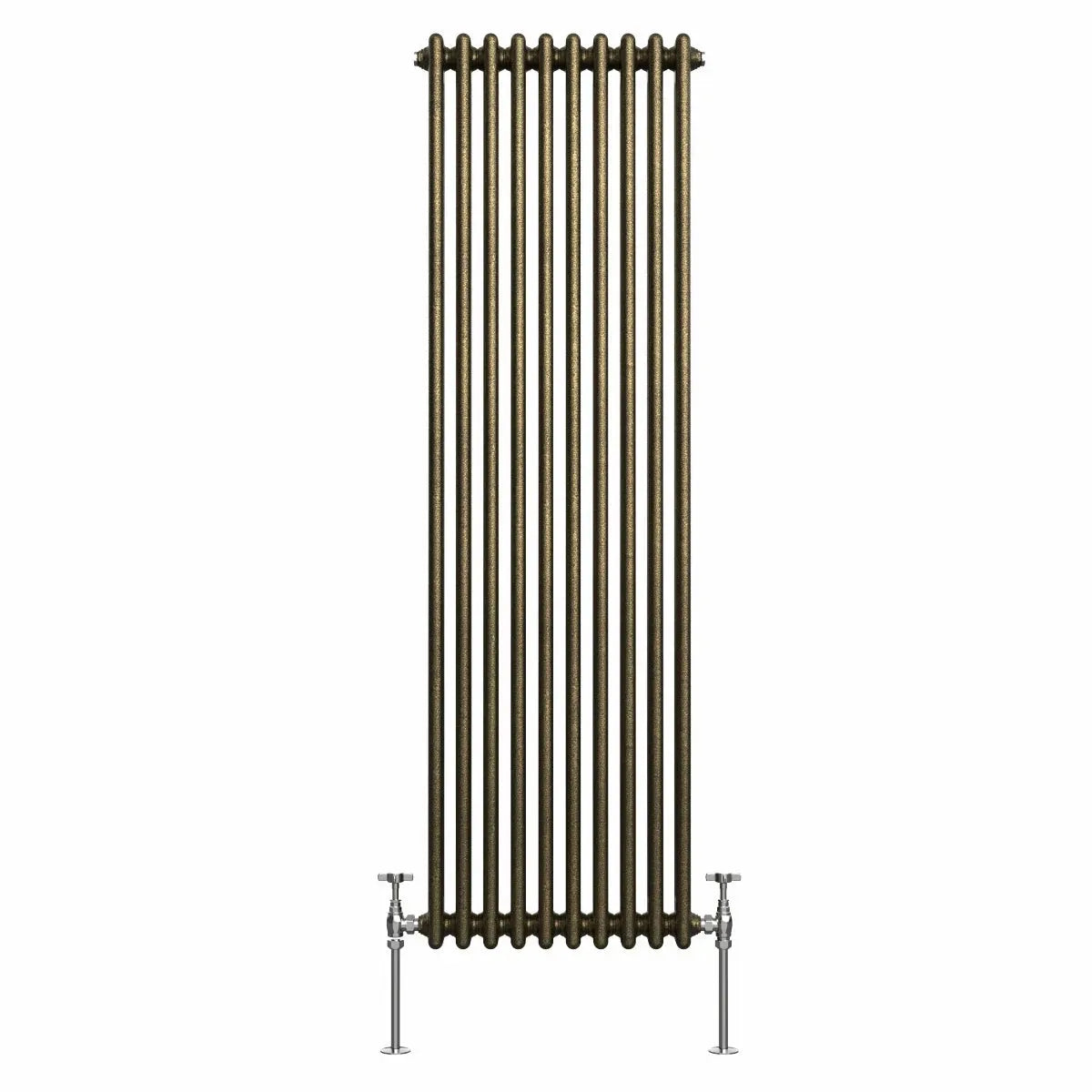 Ferentino - Traditional vertical column radiator blackened gold