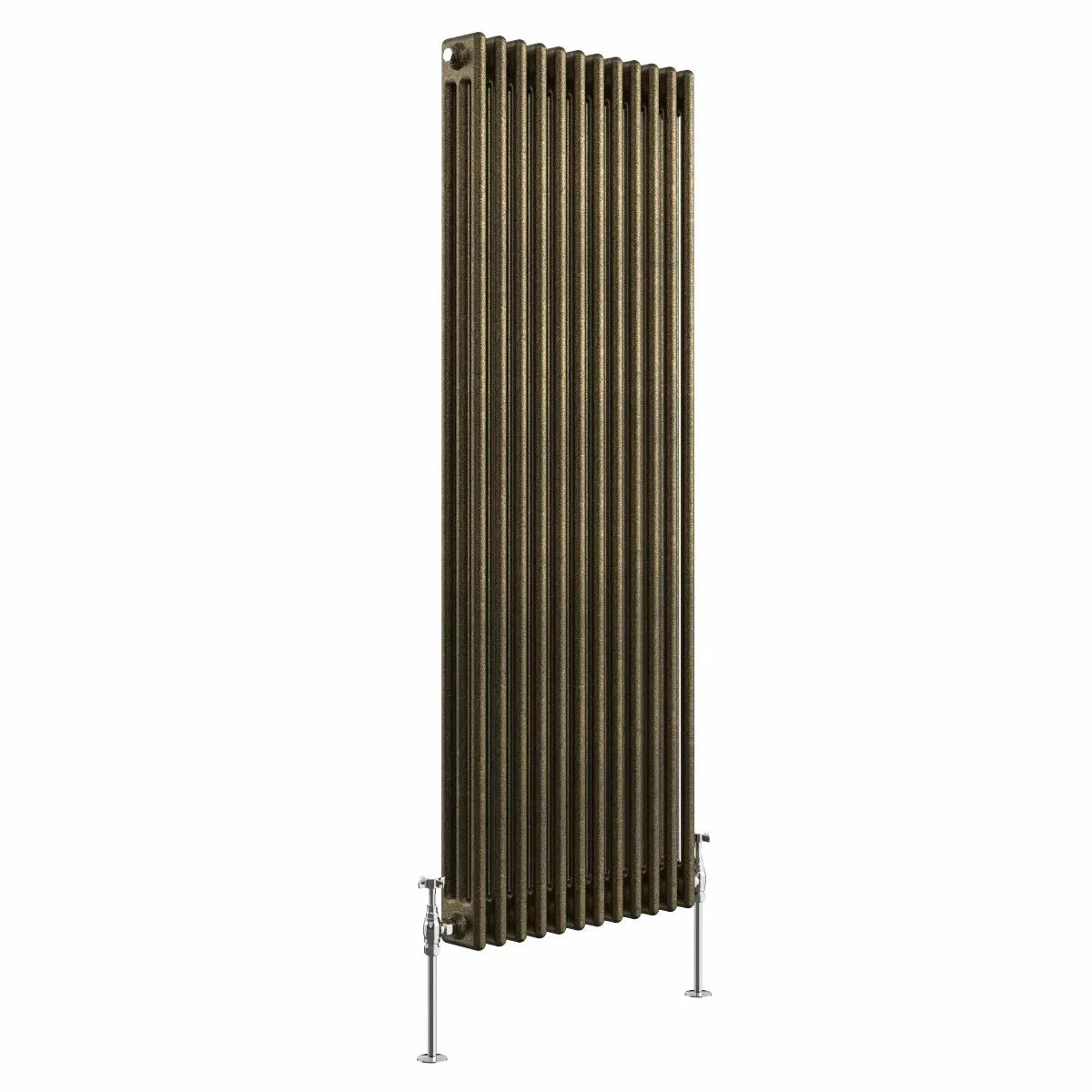 Ferentino - Traditional vertical column radiator blackened gold