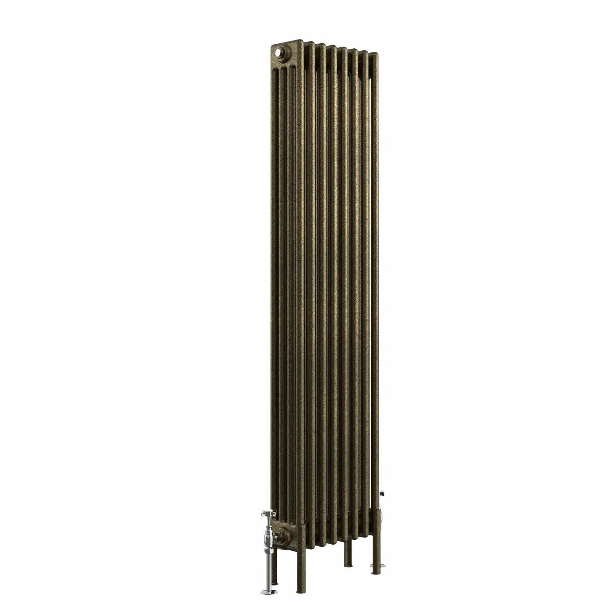 Ferentino - Traditional vertical column radiator blackened gold