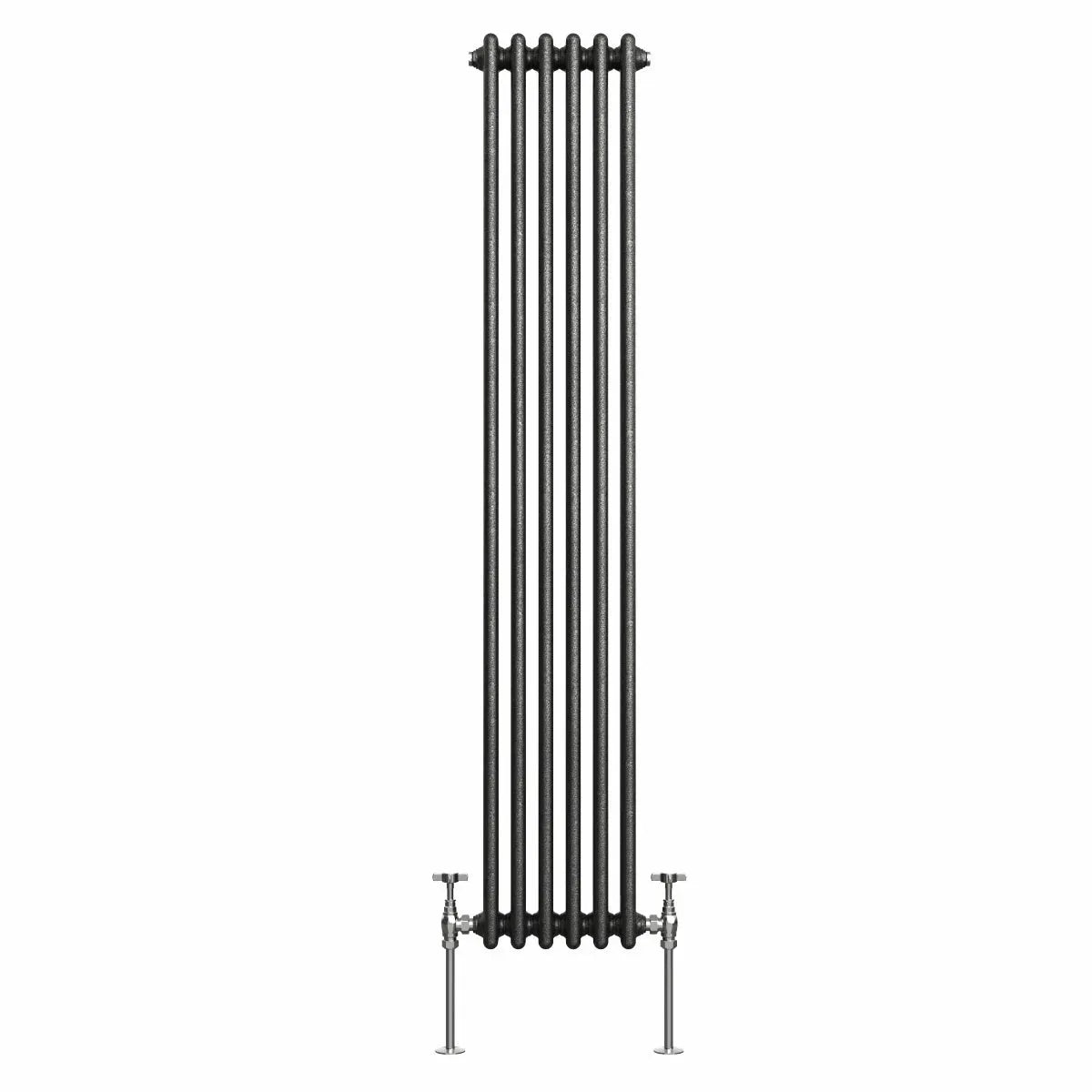 Ferentino - Traditional vertical column radiator blackened silver