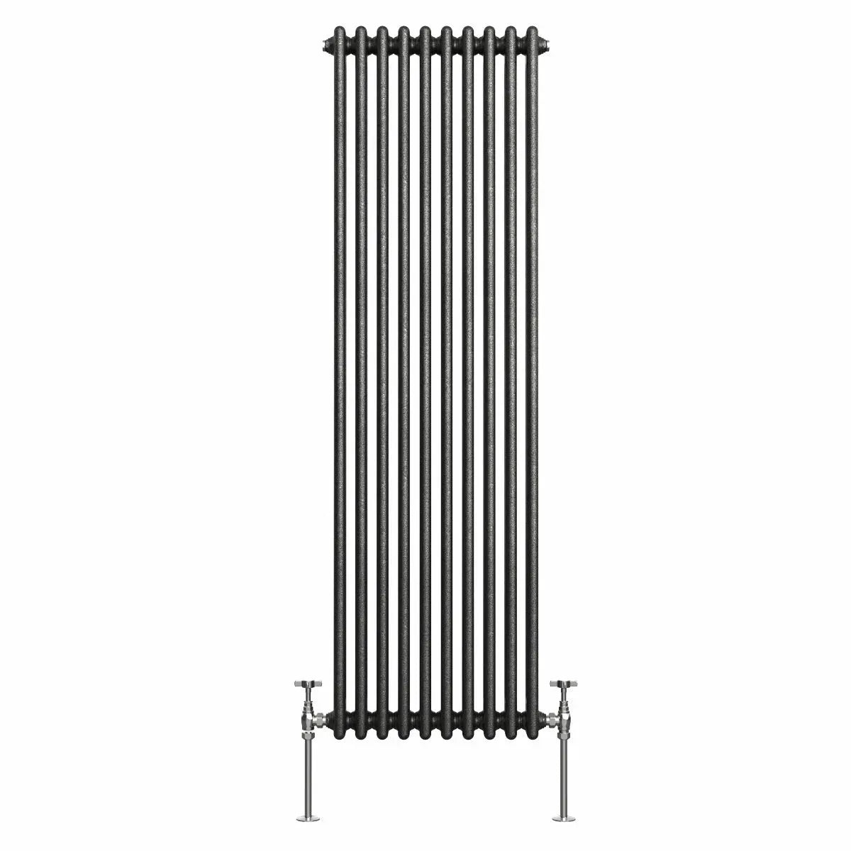 Ferentino - Traditional vertical column radiator blackened silver