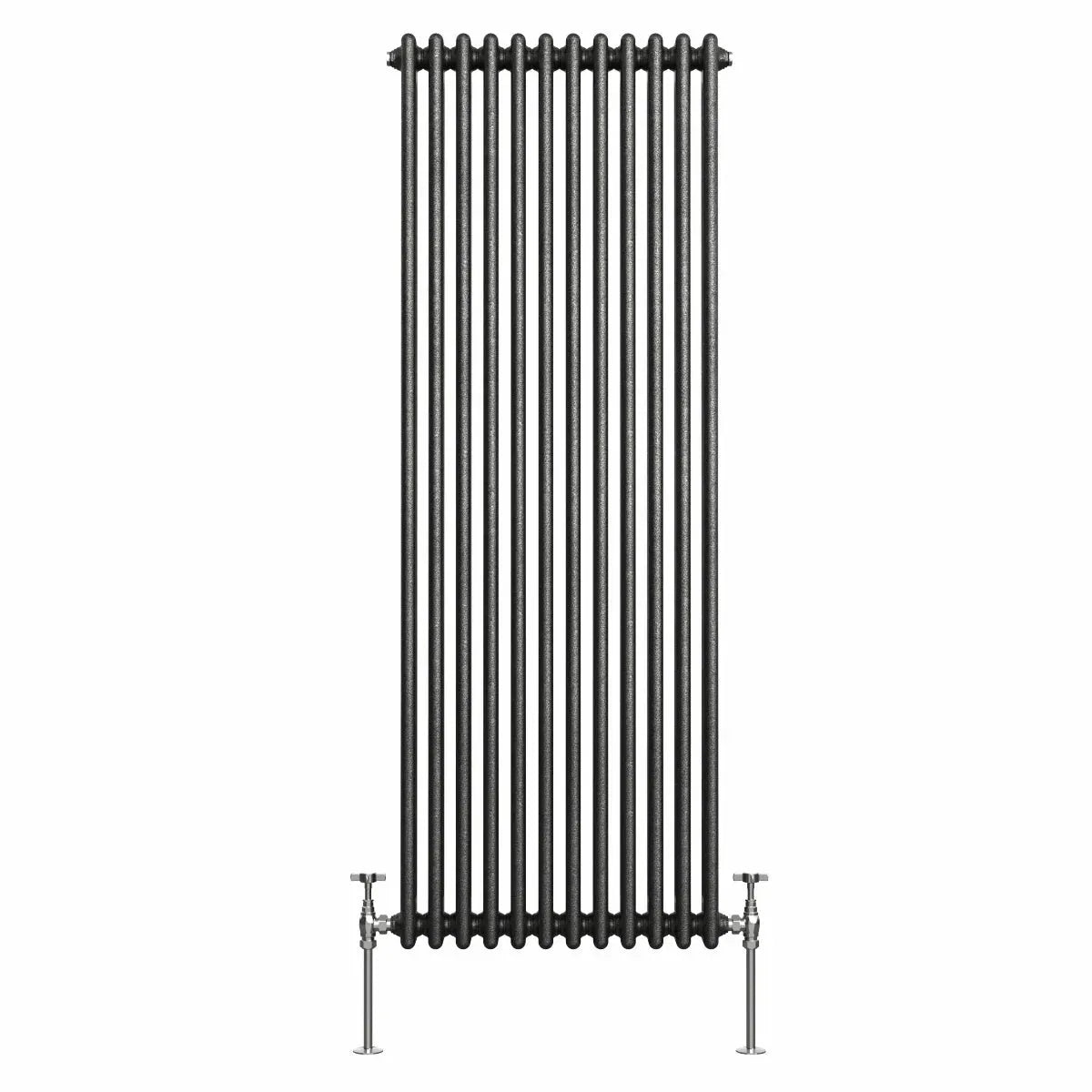 Ferentino - Traditional vertical column radiator blackened silver