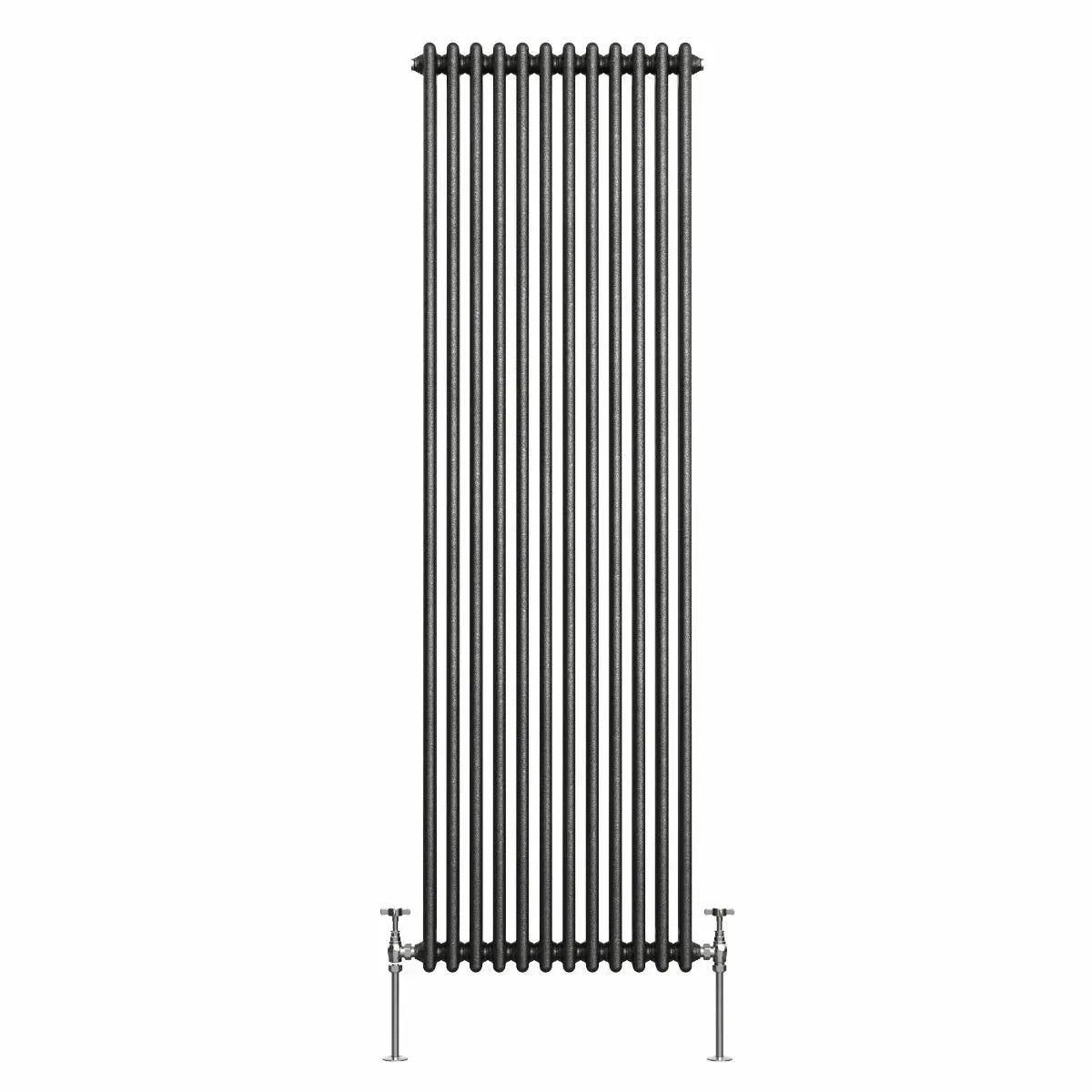 Ferentino - Traditional vertical column radiator blackened silver