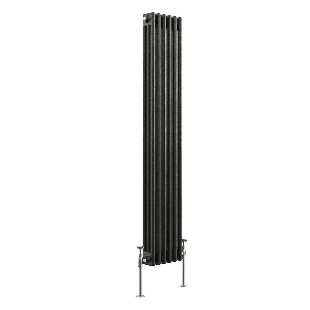 Ferentino - Traditional vertical column radiator blackened silver