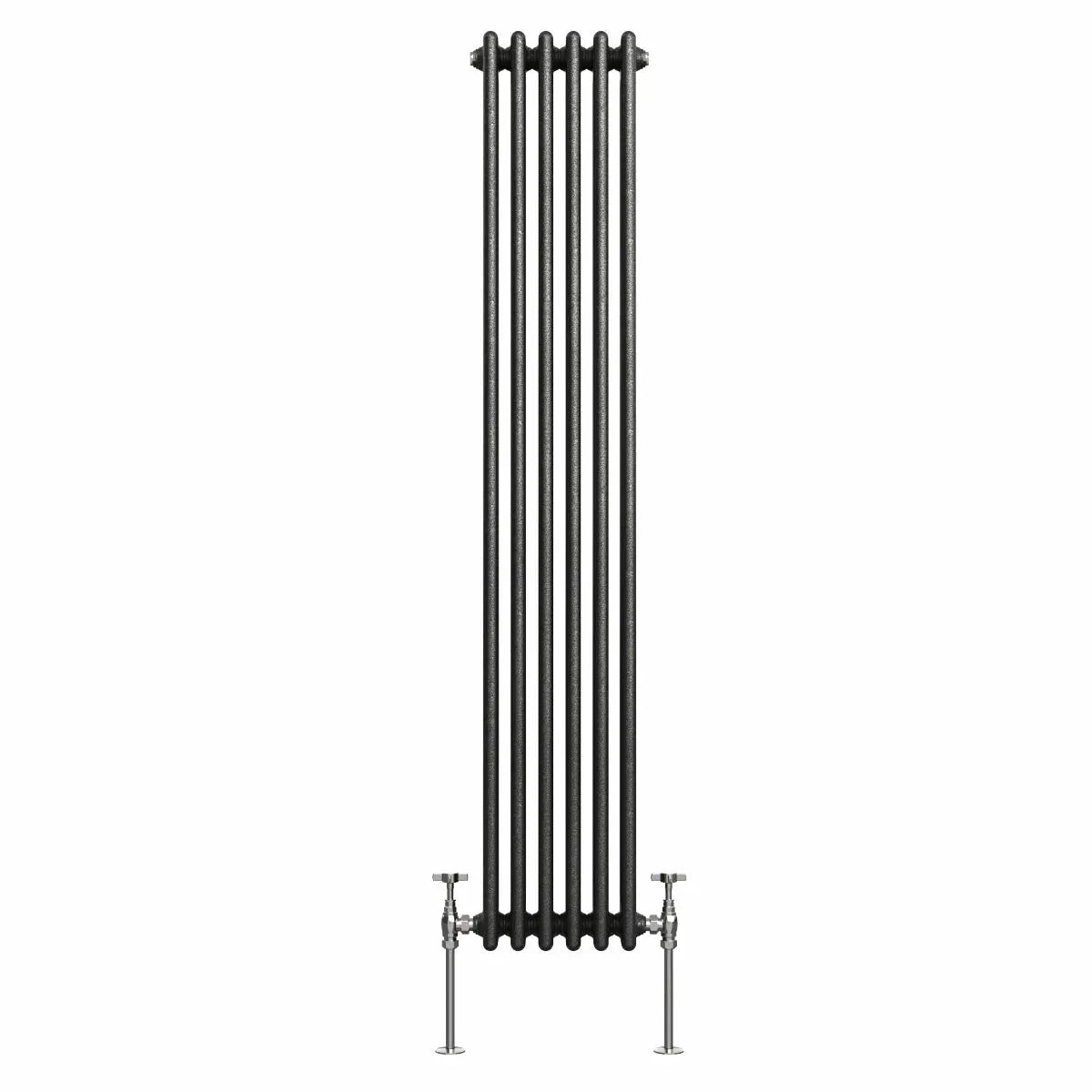 Ferentino - Traditional vertical column radiator blackened silver