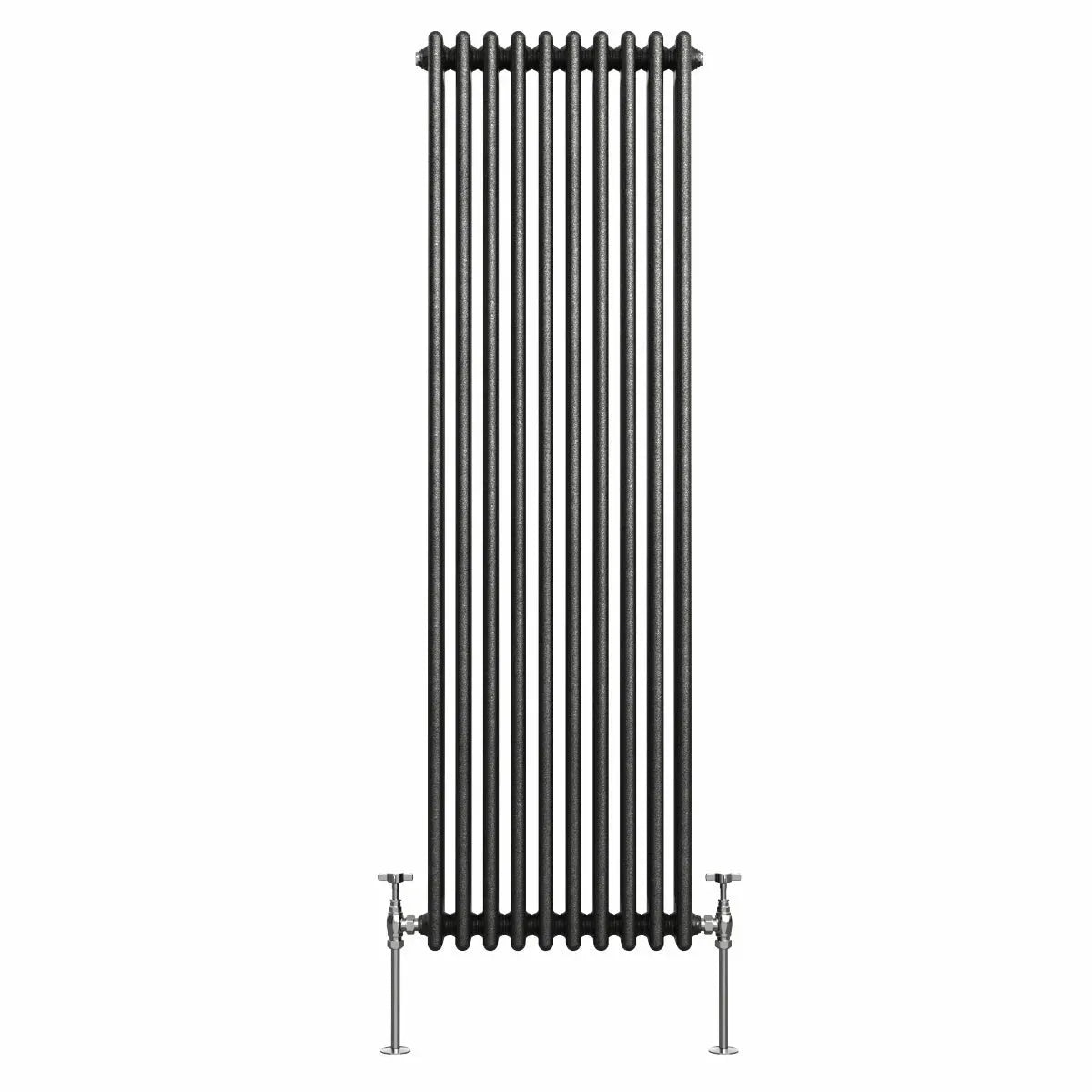 Ferentino - Traditional vertical column radiator blackened silver