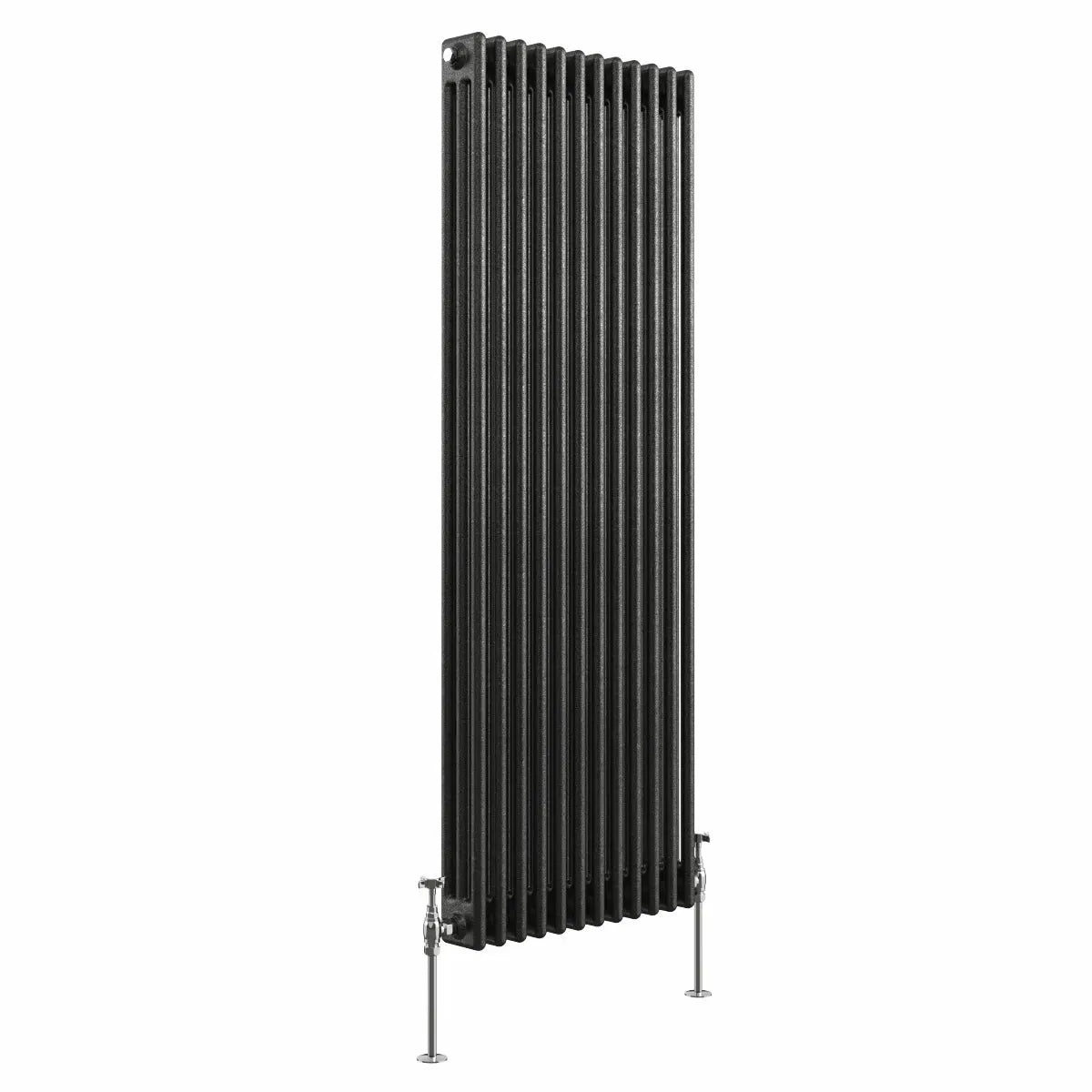 Ferentino - Traditional vertical column radiator blackened silver