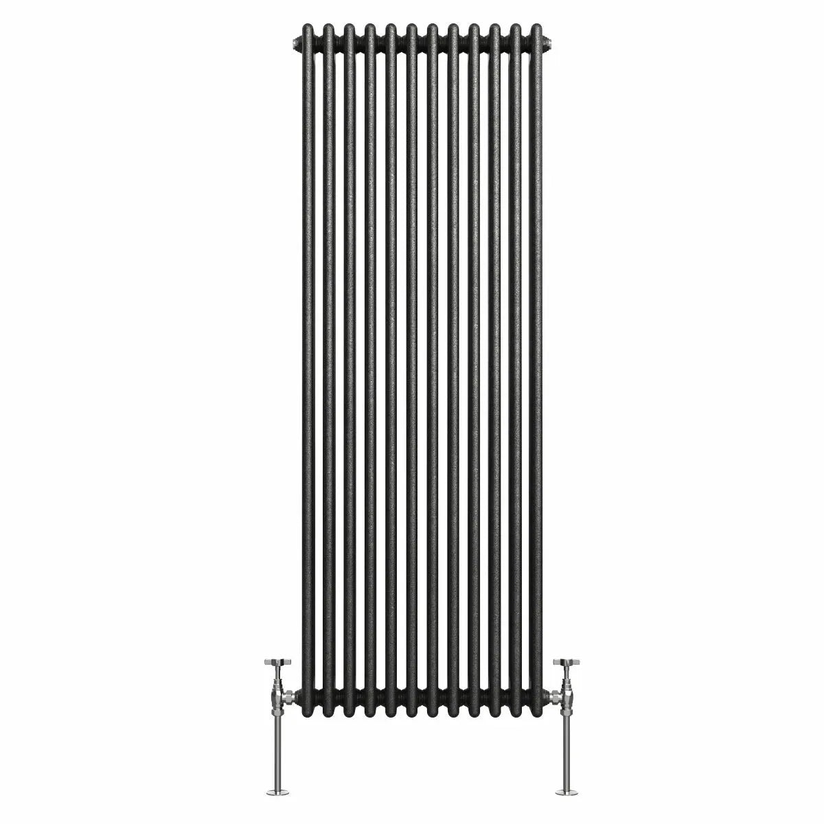 Ferentino - Traditional vertical column radiator blackened silver