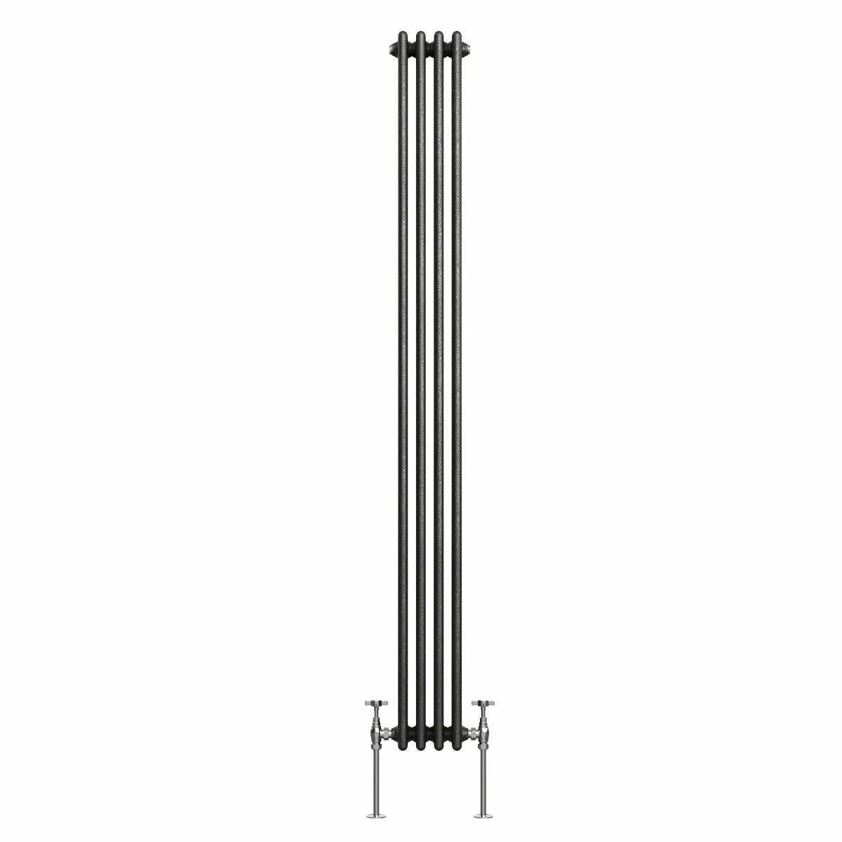 Ferentino - Traditional vertical column radiator blackened silver