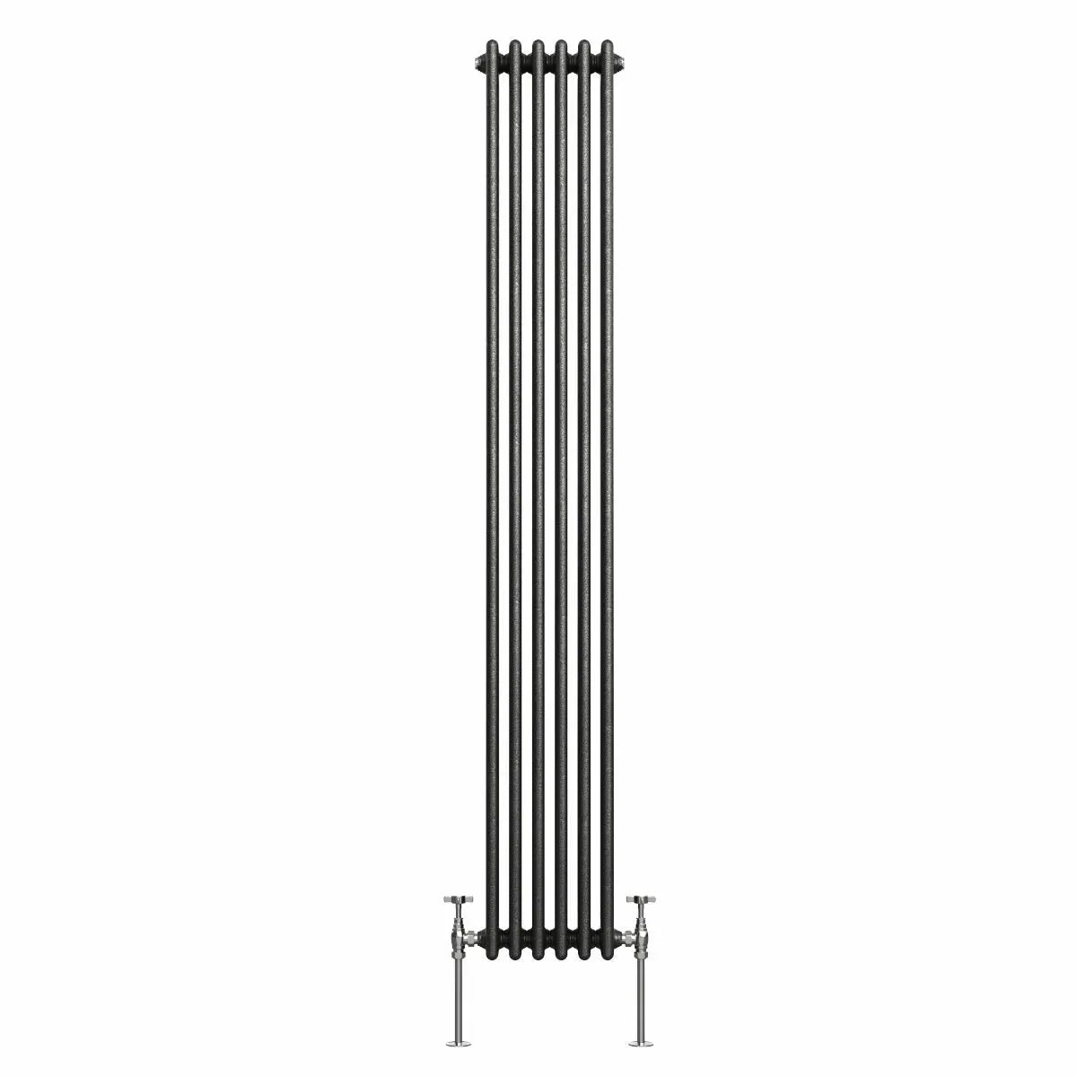 Ferentino - Traditional vertical column radiator blackened silver