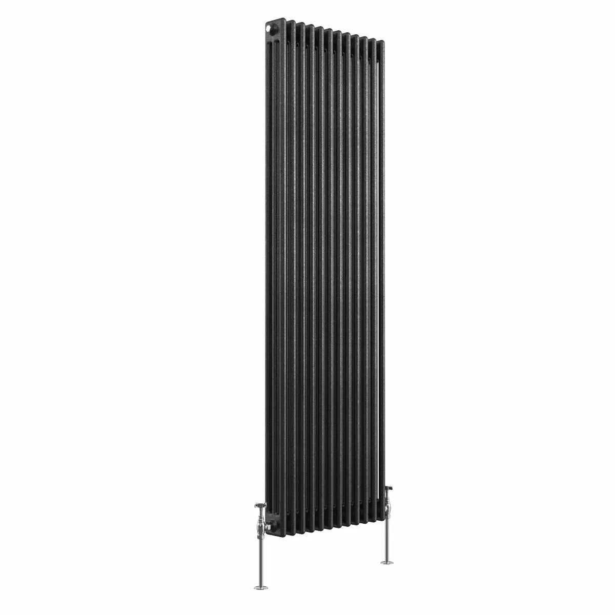 Ferentino - Traditional vertical column radiator blackened silver