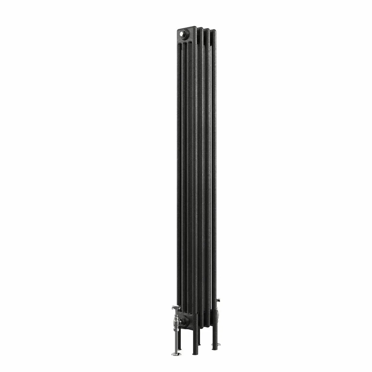 Ferentino - Traditional vertical column radiator blackened silver