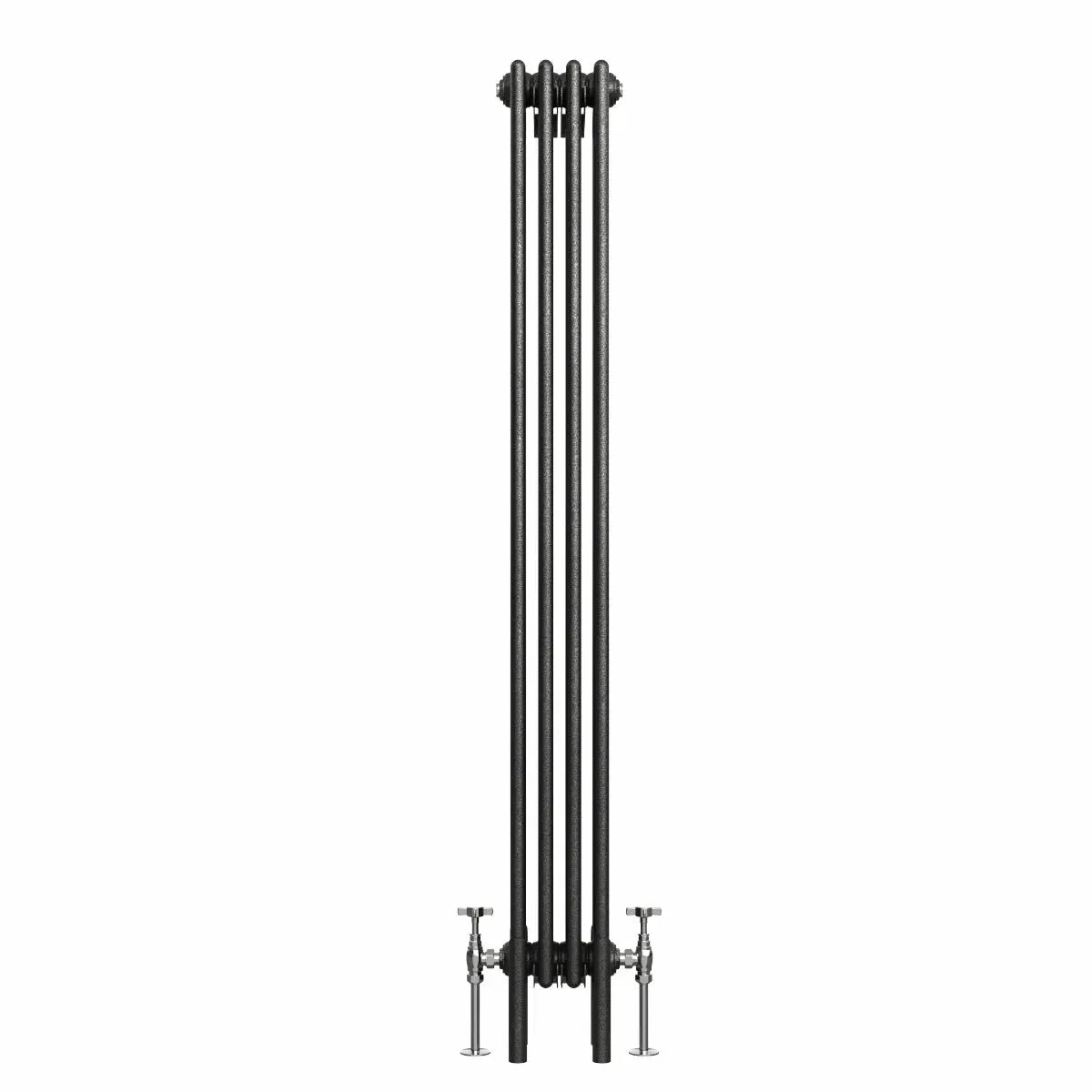 Ferentino - Traditional vertical column radiator blackened silver