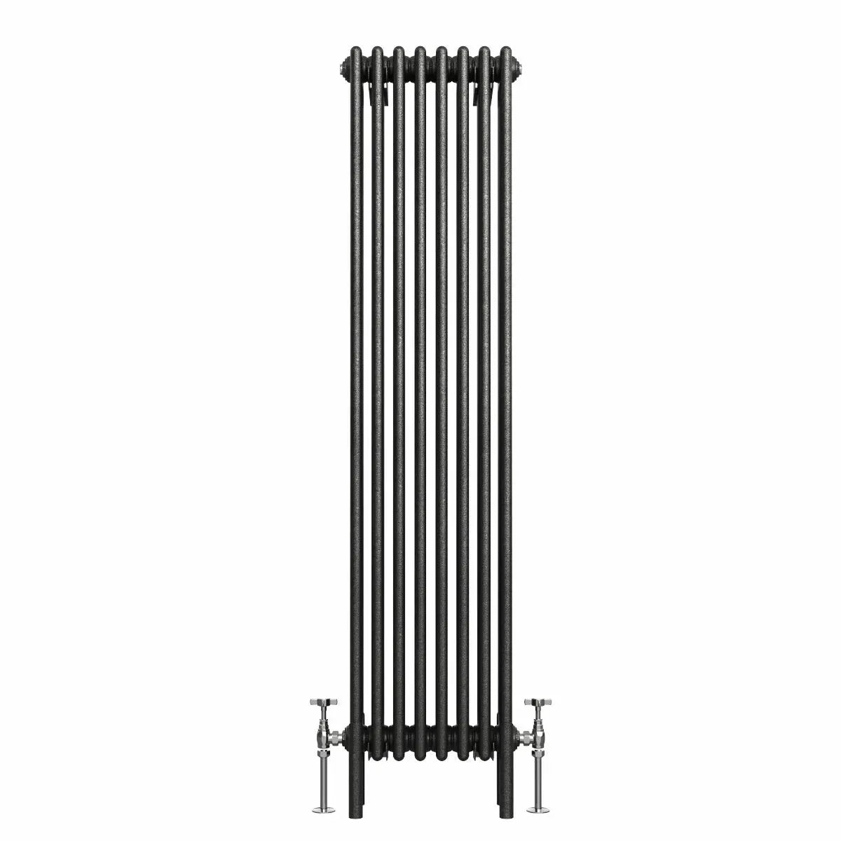 Ferentino - Traditional vertical column radiator blackened silver