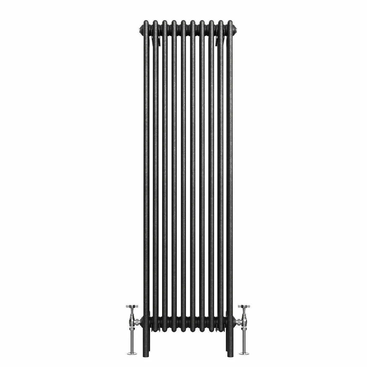 Ferentino - Traditional vertical column radiator blackened silver