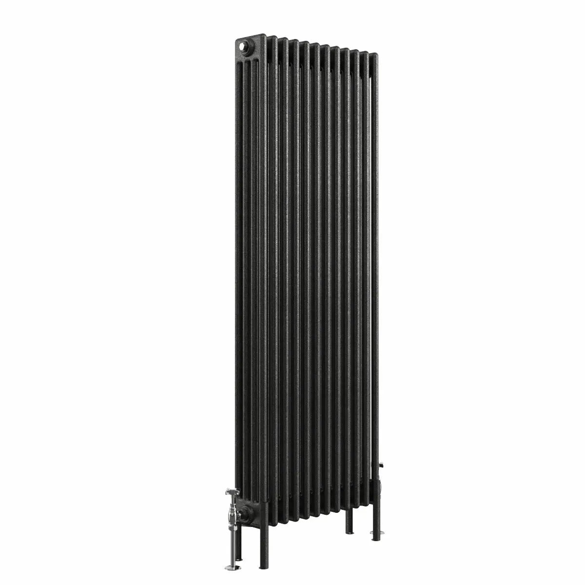 Ferentino - Traditional vertical column radiator blackened silver