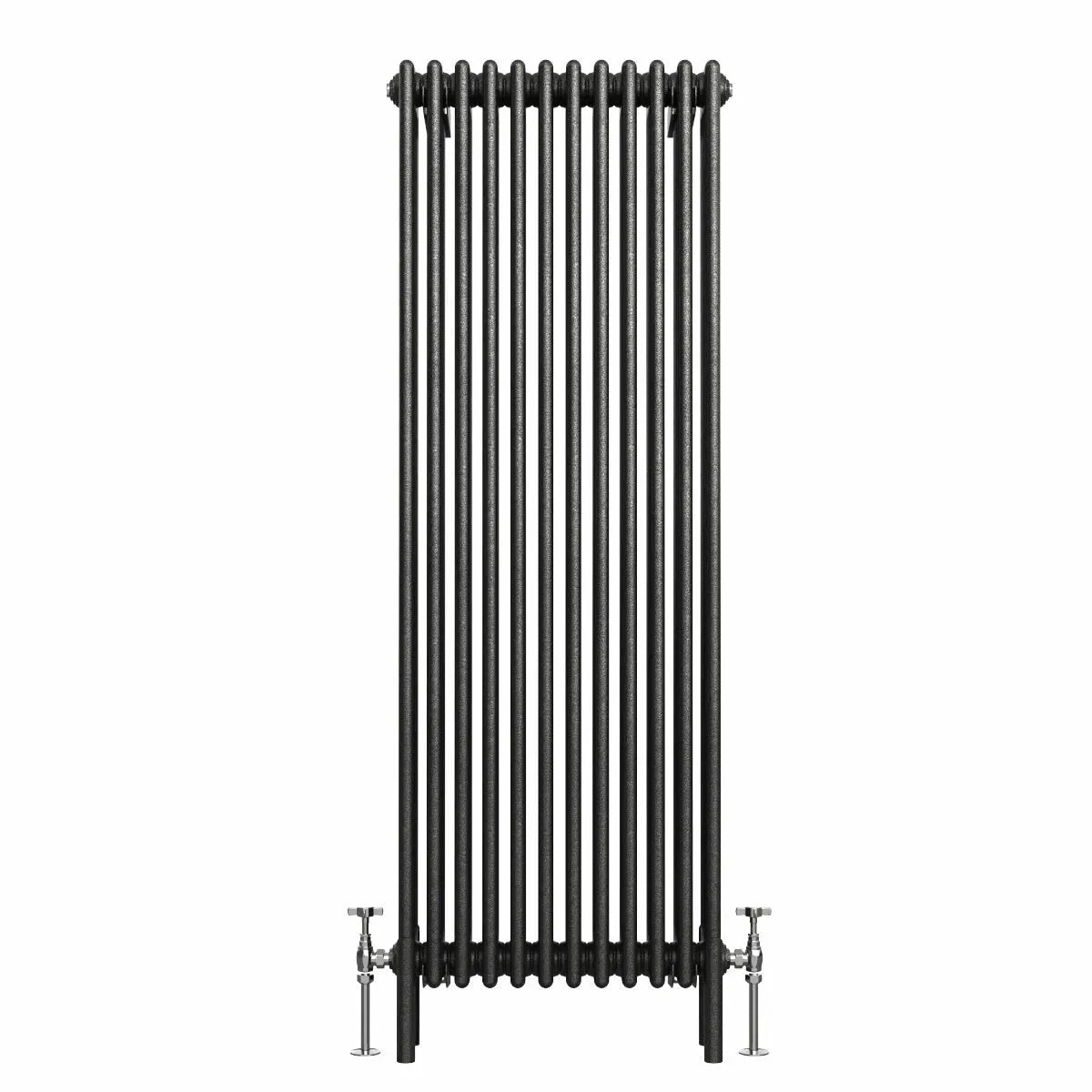 Ferentino - Traditional vertical column radiator blackened silver