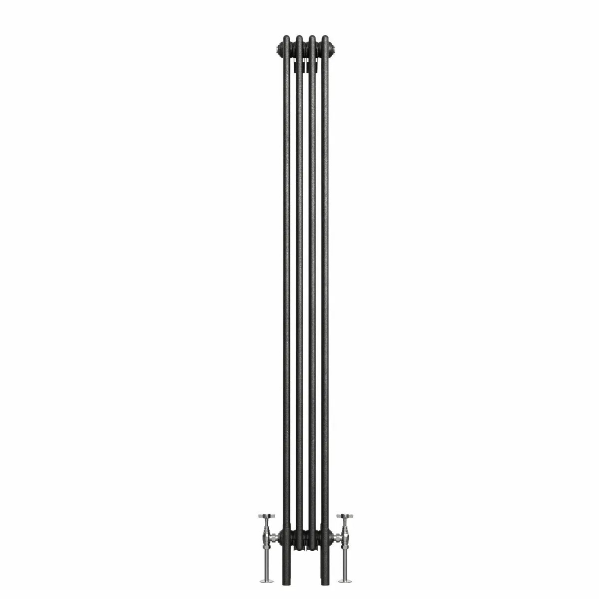 Ferentino - Traditional vertical column radiator blackened silver