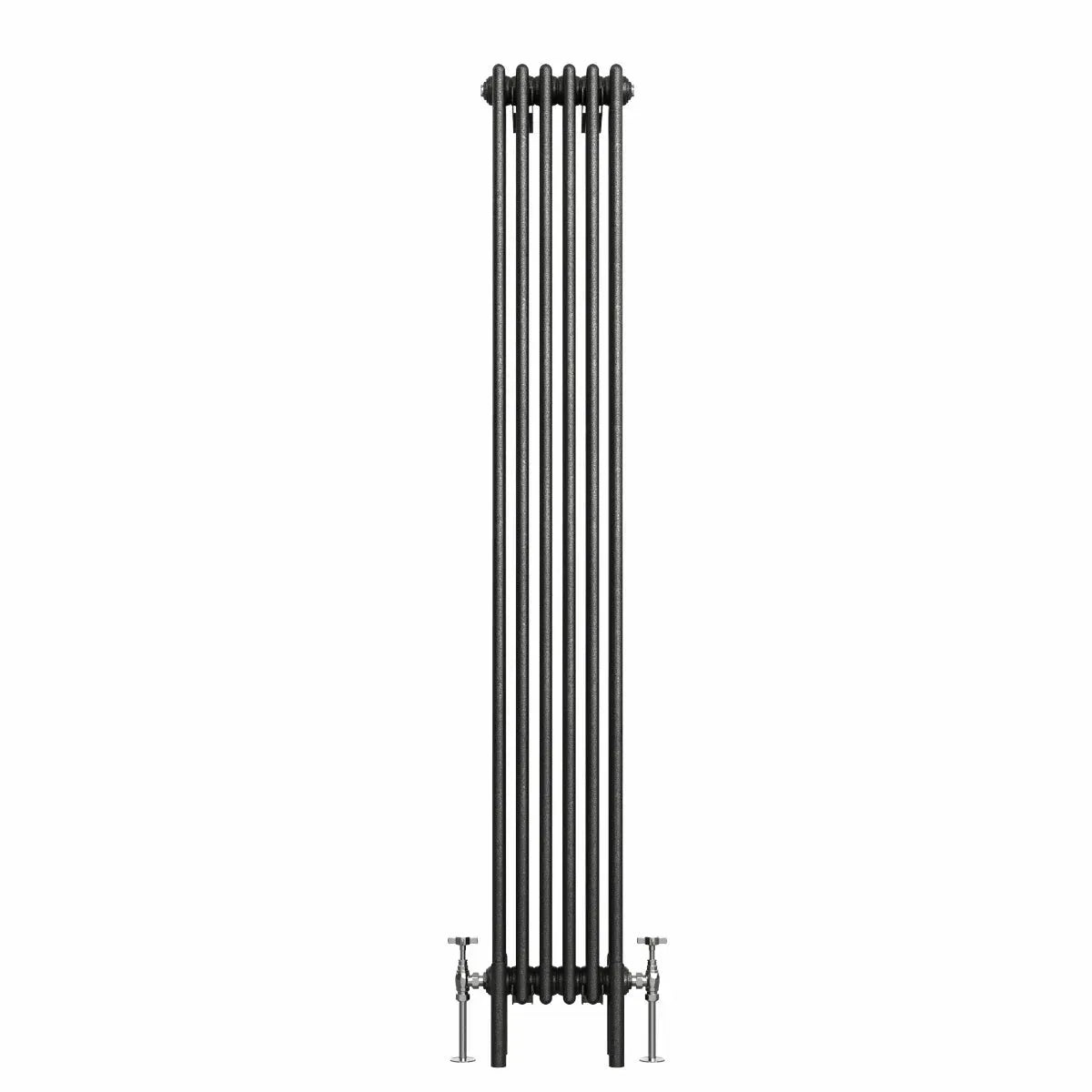 Ferentino - Traditional vertical column radiator blackened silver