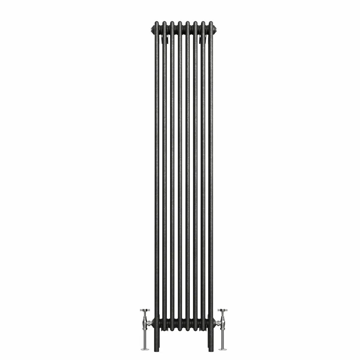 Ferentino - Traditional vertical column radiator blackened silver