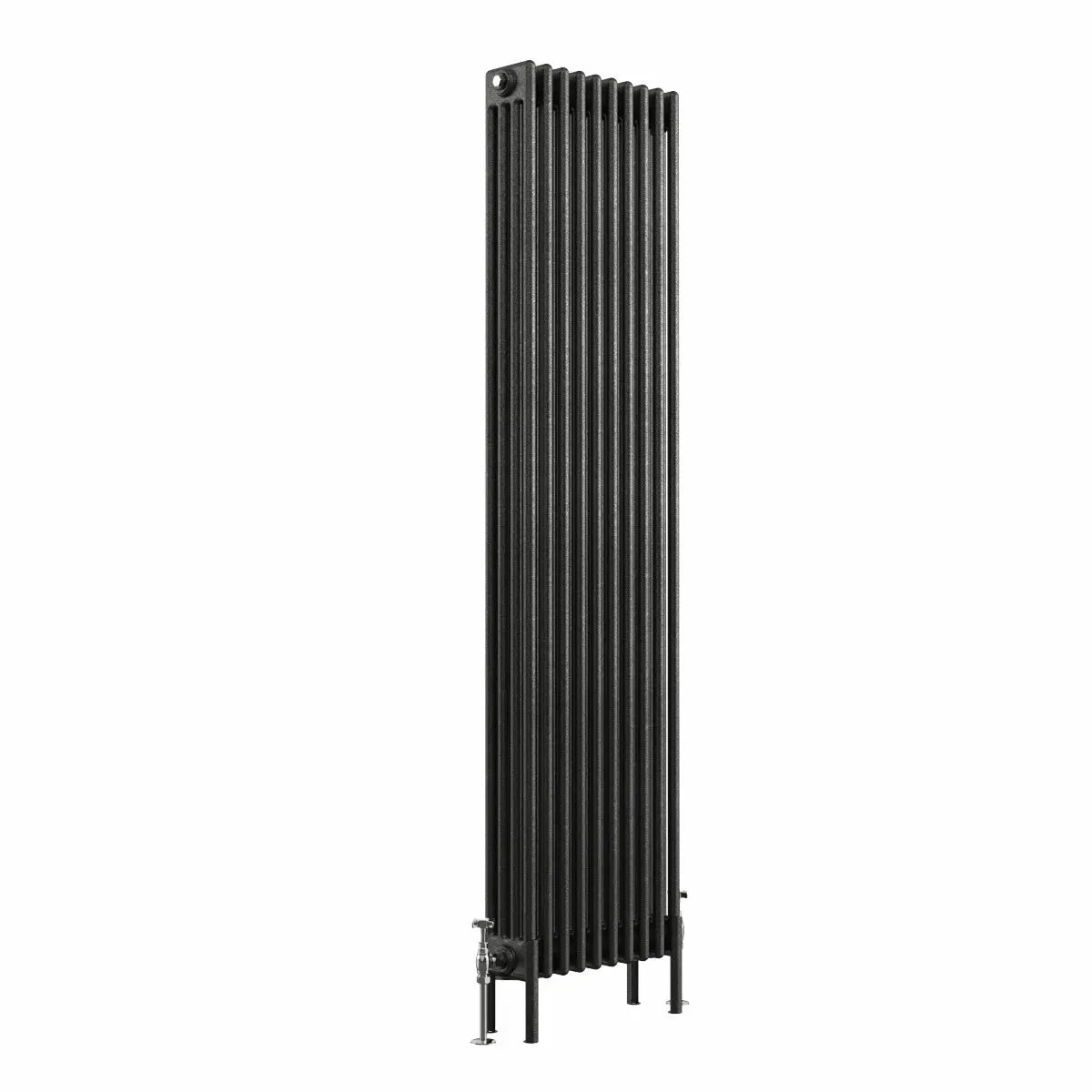 Ferentino - Traditional vertical column radiator blackened silver