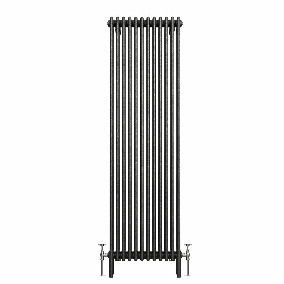 Ferentino - Traditional vertical column radiator blackened silver