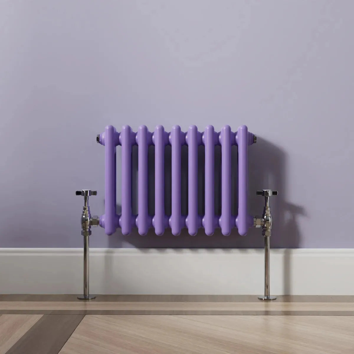 Ferentino - Traditional horizontal column radiator blue lilac