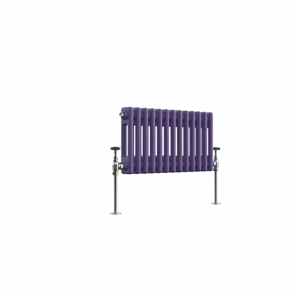 Ferentino - Traditional horizontal column radiator blue lilac