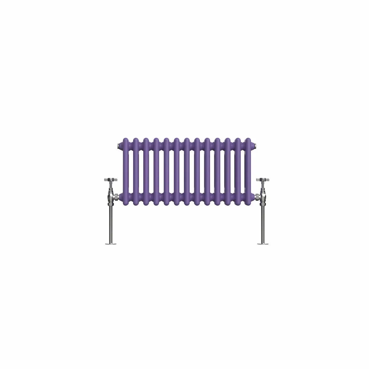 Ferentino - Traditional horizontal column radiator blue lilac