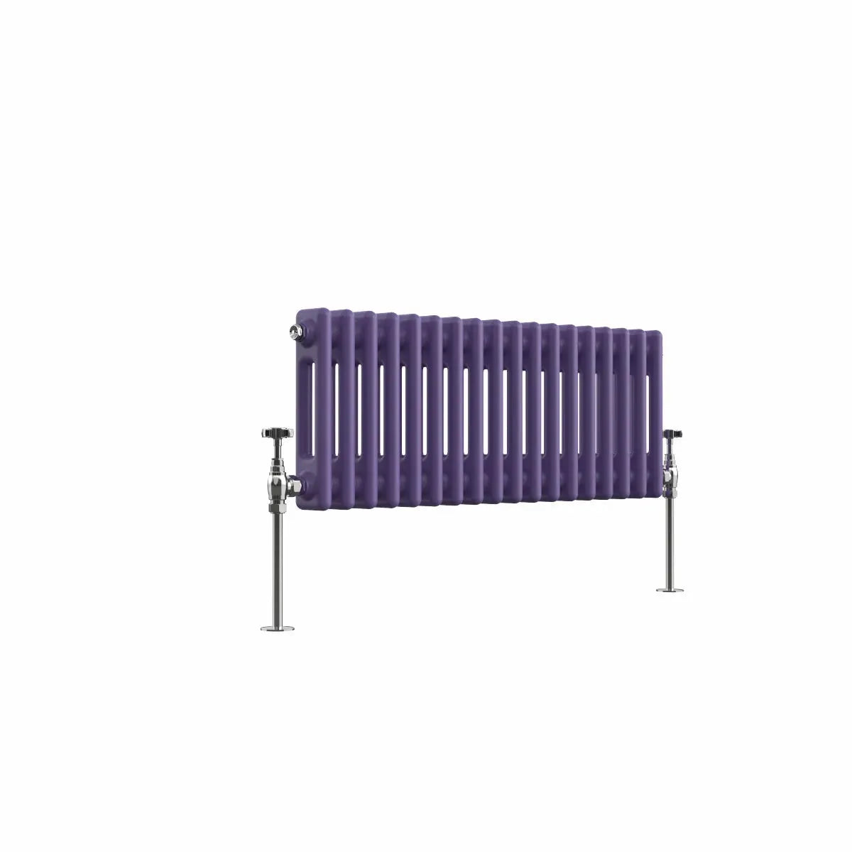 Ferentino - Traditional horizontal column radiator blue lilac