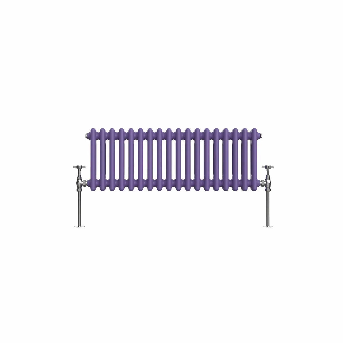 Ferentino - Traditional horizontal column radiator blue lilac