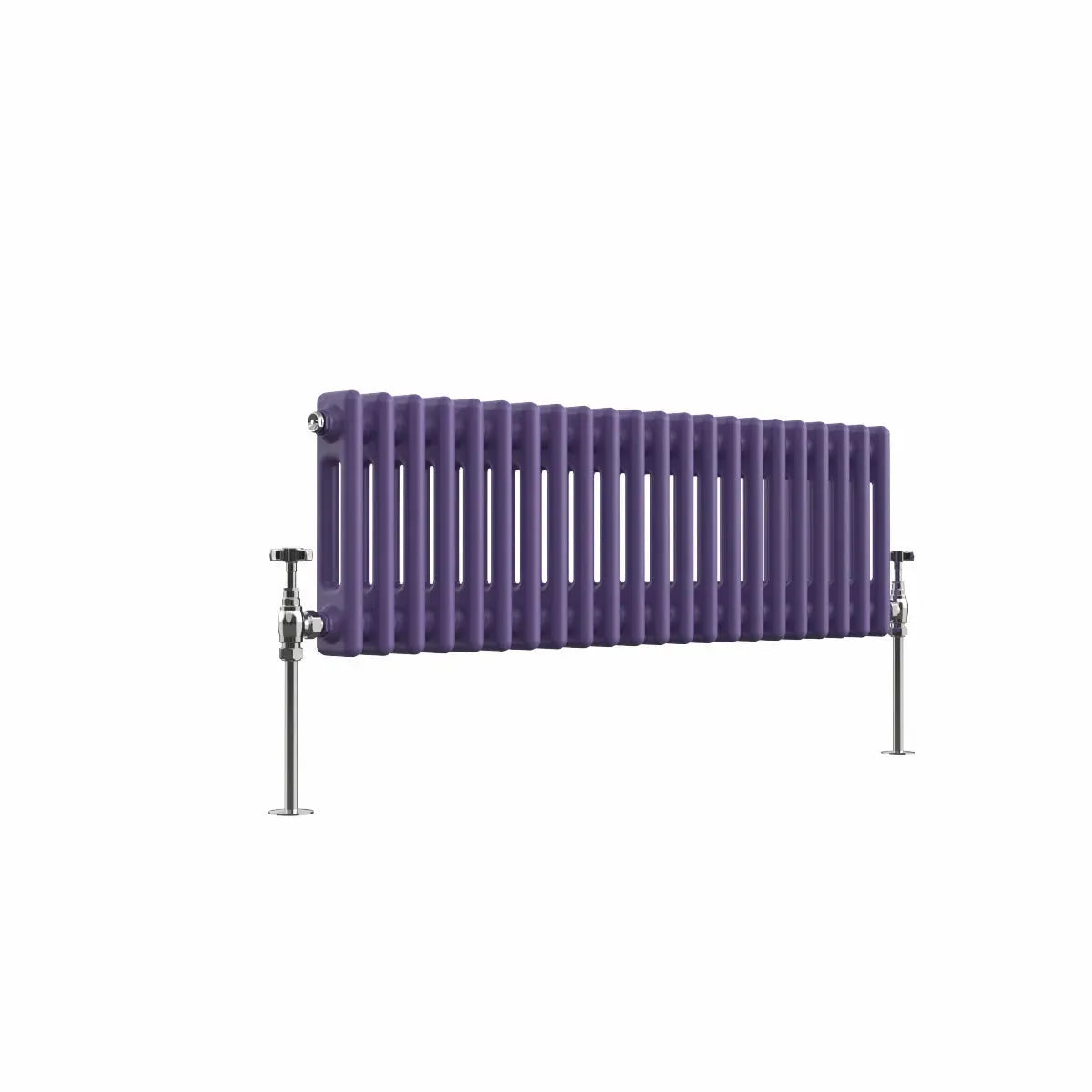 Ferentino - Traditional horizontal column radiator blue lilac