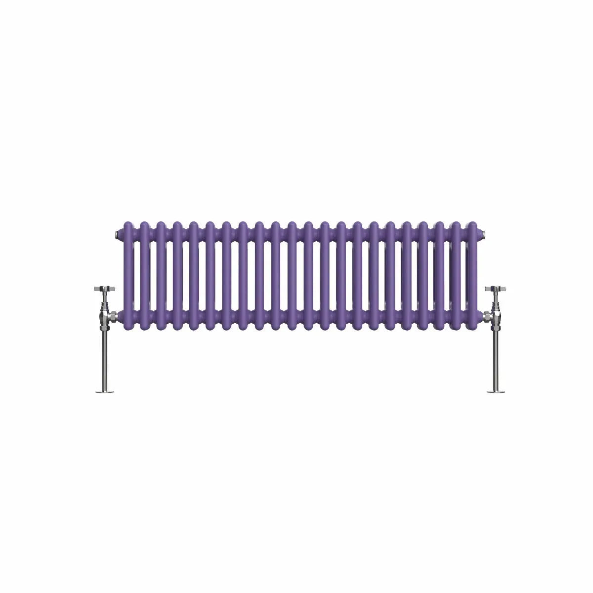 Ferentino - Traditional horizontal column radiator blue lilac