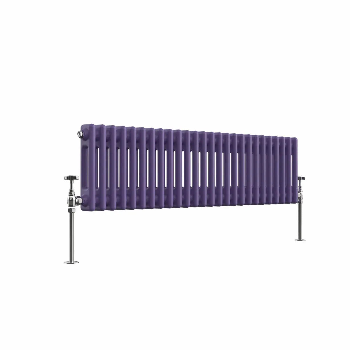 Ferentino - Traditional horizontal column radiator blue lilac