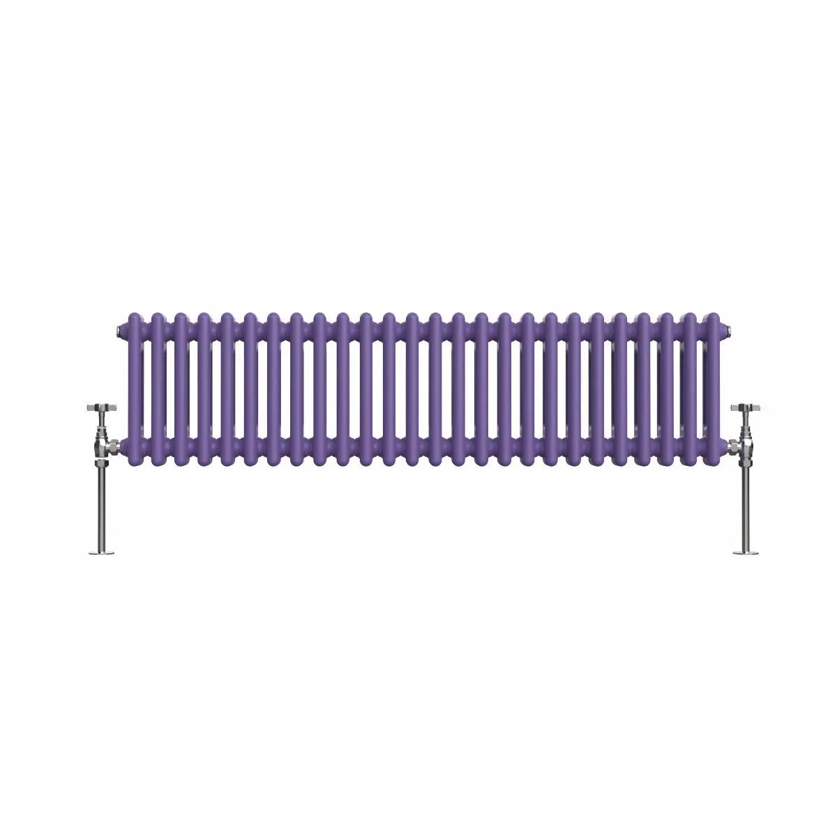 Ferentino - Traditional horizontal column radiator blue lilac