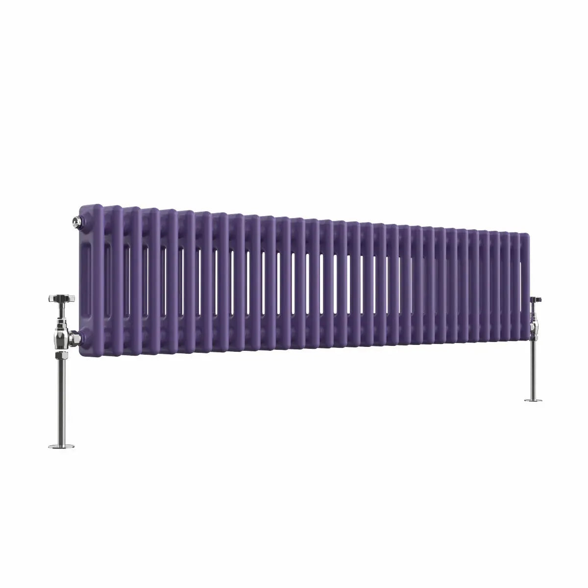 Ferentino - Traditional horizontal column radiator blue lilac