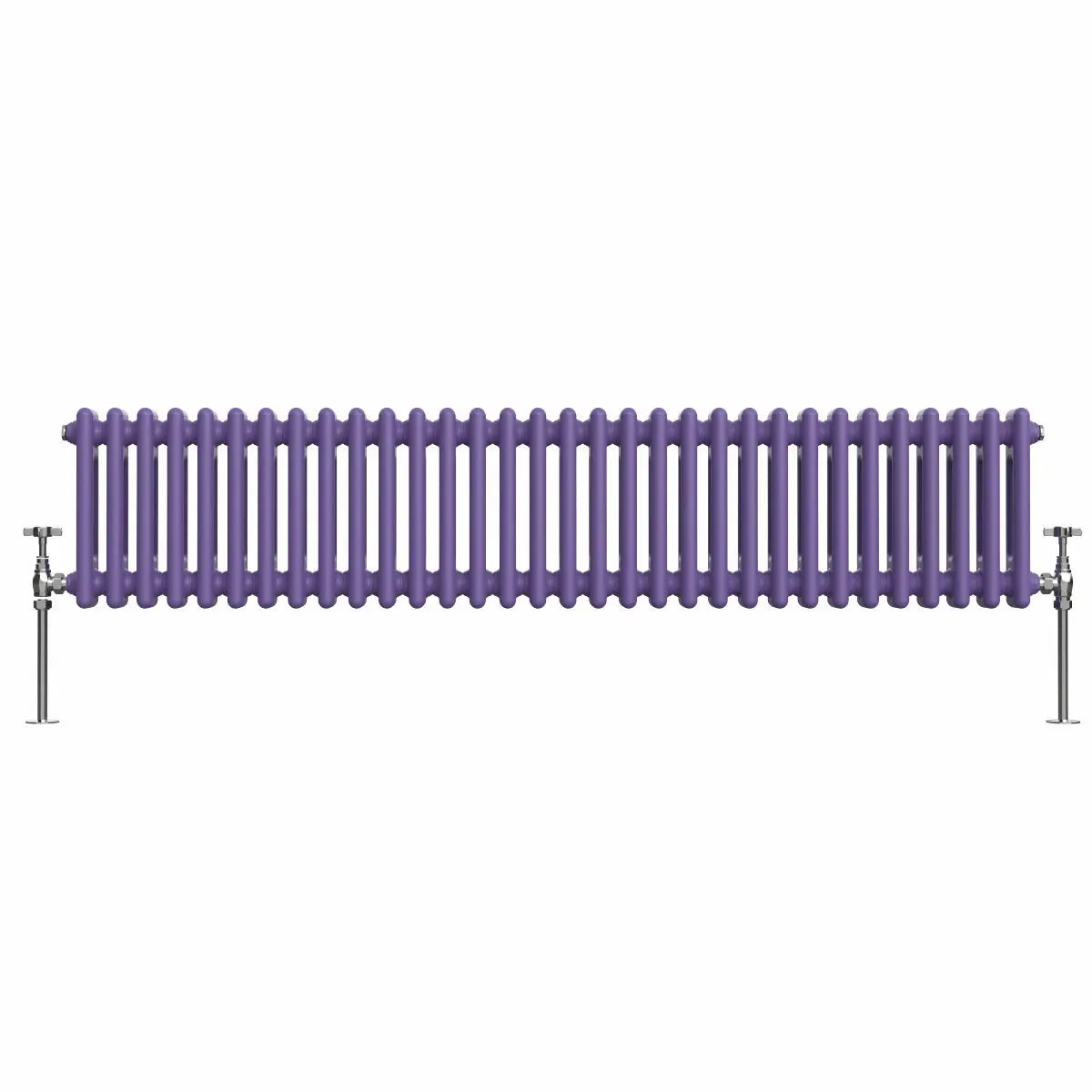 Ferentino - Traditional horizontal column radiator blue lilac