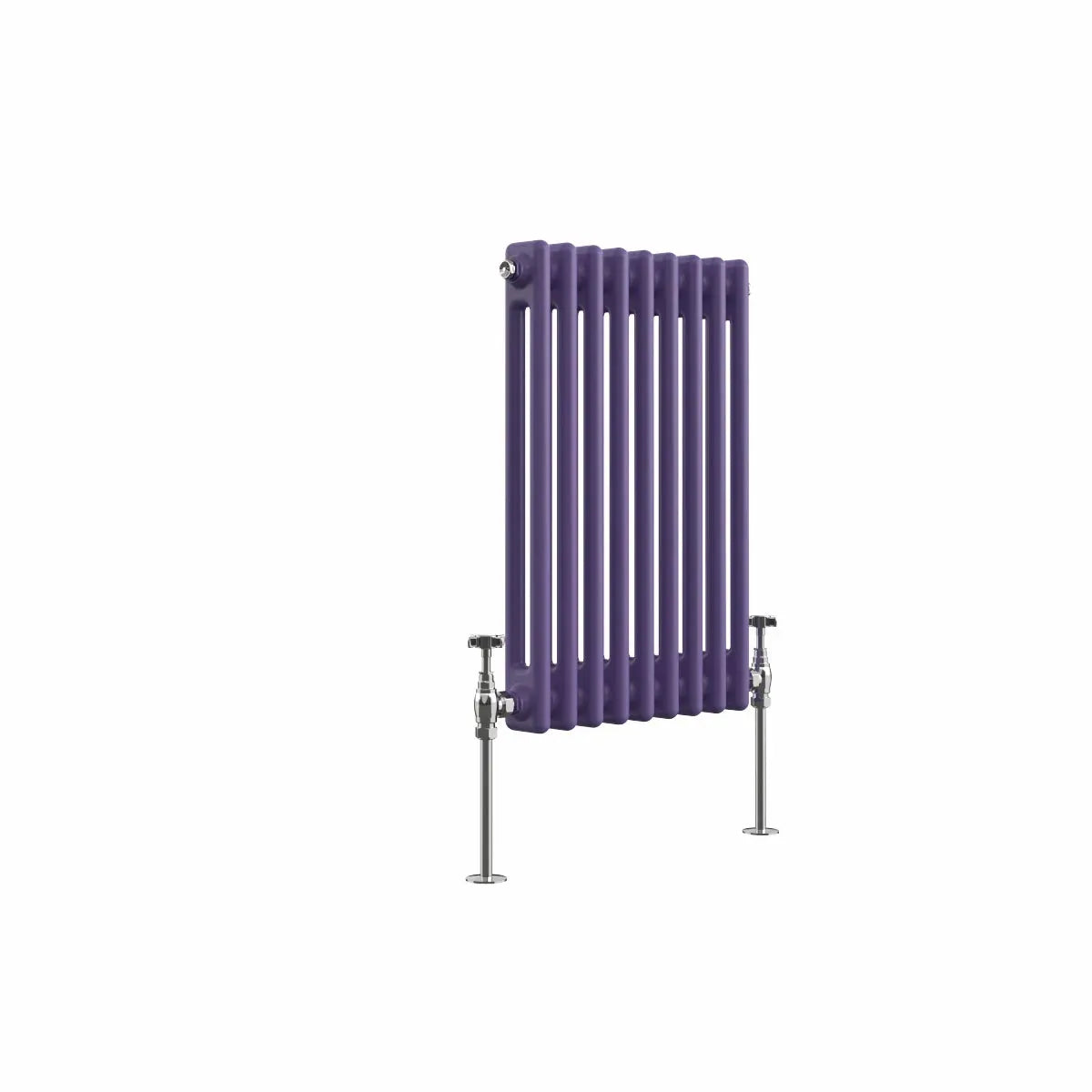 Ferentino - Traditional horizontal column radiator blue lilac