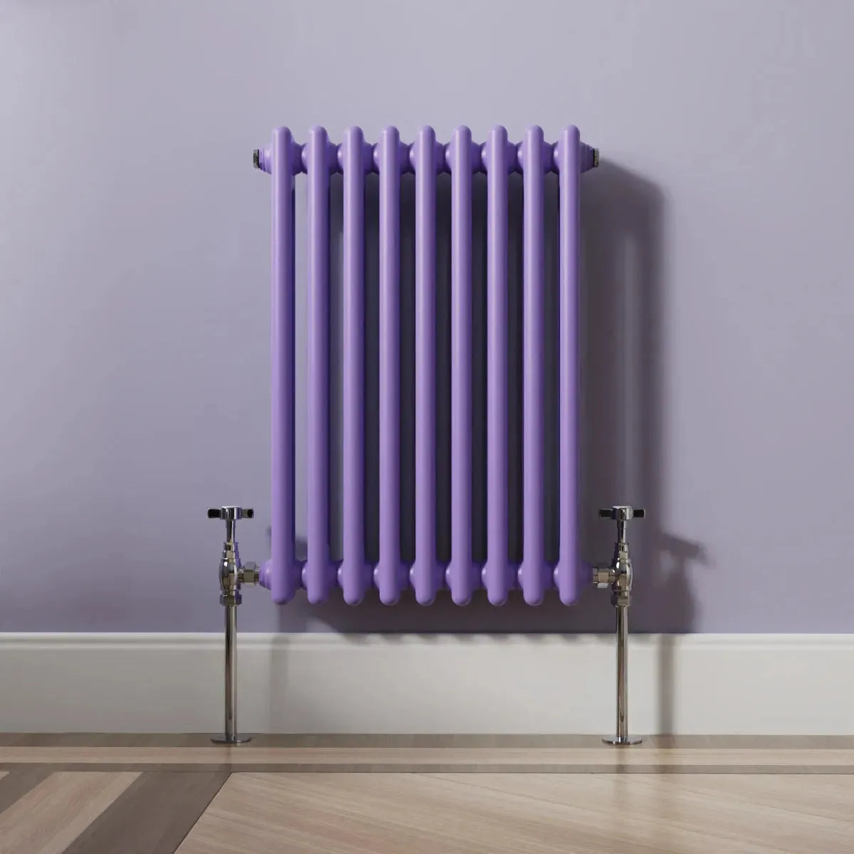 Ferentino - Traditional horizontal column radiator blue lilac